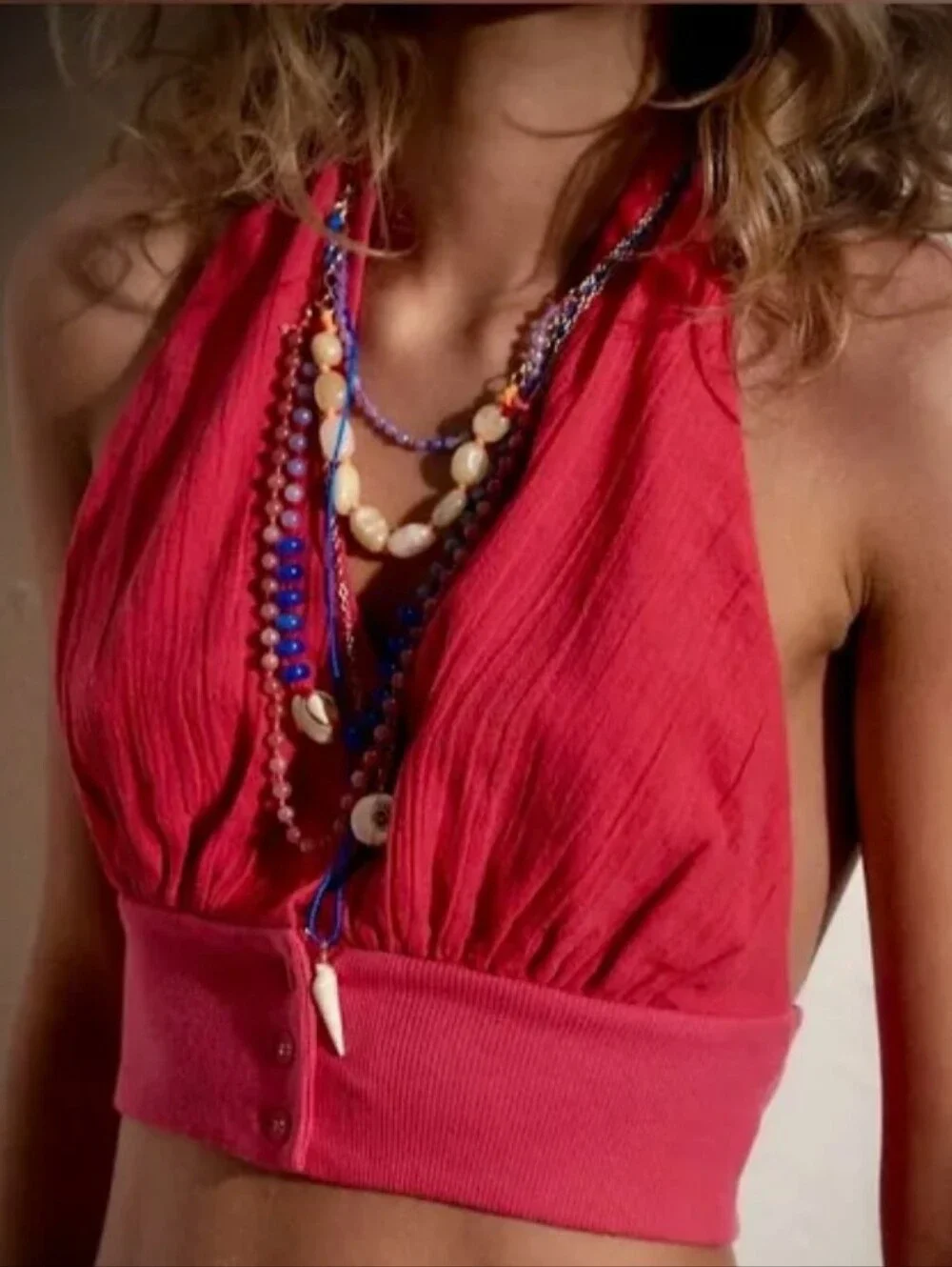 Free People Havana Halter Top | Miami Beet | Medium| NWT💗